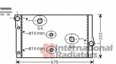 VAN WEZEL 06002410 -  Радиатор, охлаждение двигателя